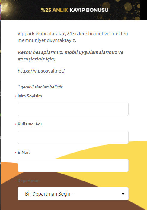 vippark canlı destek inceleme